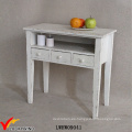 3 cajones Shabby Wood consola de mesa blanco